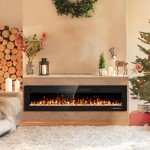 Eueiriup 72” Recessed Electric Fireplace with Remote