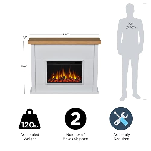 Real Flame Marshall 49" Electric Fireplace with Mantel