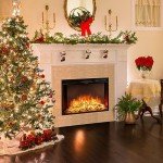 COSTWAY 26-Inch Electric Fireplace Insert with Remote