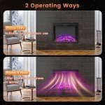 COSTWAY 26-Inch Electric Fireplace Insert with Remote