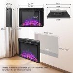 COSTWAY 26-Inch Electric Fireplace Insert with Remote