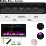 31 Inch Wall-Mounted Electric Fireplace with Remote