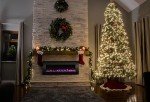 54-Inch Wall-Mounted Electric Fireplace with Remote