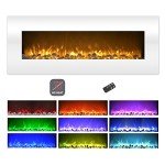 50-Inch Wall Mounted Electric Fireplace with LED Flames