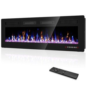 60” Electric Fireplace with Remote Control & Touch Screen