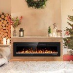 60” Electric Fireplace with Remote Control & Touch Screen
