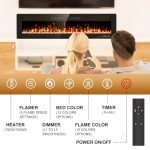 72" Electric Fireplace Insert with Remote Control