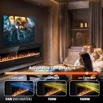 72" Electric Fireplace Insert with Remote Control