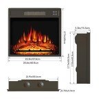 Electric Fireplace Insert with Remote Control