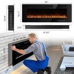 BOSSIN 50" Ultra-Thin Electric Wall Fireplace