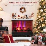 27” Electric Fireplace with 3-Sided Glass View