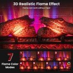 27” Electric Fireplace with 3-Sided Glass View