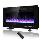 BREEZEHEAT 50" Electric Wall-Mounted Fireplace with Remote