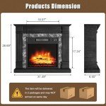 Fireplace Mantel with Electric Heater and Remote