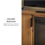 Modern 70" TV Stand with Electric Fireplace