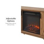 Modern 70" TV Stand with Electric Fireplace