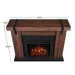 Aspen 49" Chestnut Barnwood Electric Fireplace