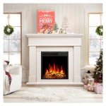 44" Electric Fireplace with Mantel and Remote Control