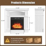 TRONLEE 32" Mantel with 18" Electric Fireplace