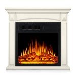 R.W.FLAME 27” Electric Fireplace Mantel TV Stand