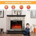 BOSSIN 36" Electric Fireplace & TV Stand Heater