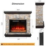 BOSSIN 36" Electric Fireplace & TV Stand Heater