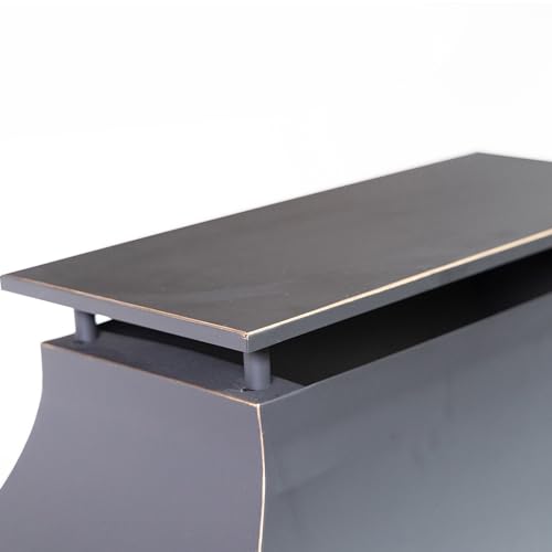 Deko Living Rimasco Metal Wood Stove with Side Tables