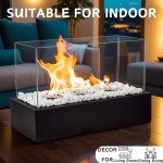 Portable Rectangular Tabletop Fire Pit - 18x8 inches