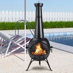 SINGLYFIRE Prairie Fire Outdoor Iron Chiminea