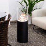 Large Ventless Bio Ethanol Fireplace with Stones