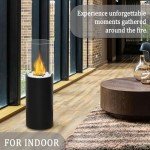 Large Ventless Bio Ethanol Fireplace with Stones