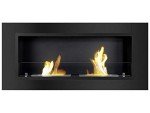 Black Wall-Mount Ventless Bio Ethanol Fireplace