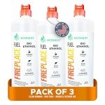 Ecoheat Bio-Ethanol Fireplace Fuel - Pack of 3