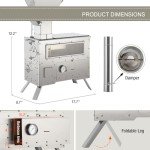 Portable Wood Burning Stove with Oven for Camping