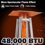 Hykolity 48,000 BTU Pyramid Patio Heater - Bronze