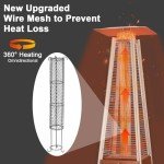 Hykolity 48,000 BTU Pyramid Patio Heater - Bronze