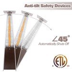 Hykolity 48,000 BTU Pyramid Patio Heater - Bronze