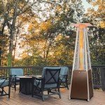Hykolity 48,000 BTU Pyramid Patio Heater - Bronze