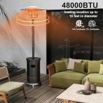 Patio Heater 48000 BTU With Wheels & Design