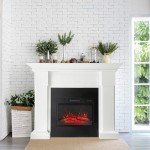 55-Inch Freestanding Electric Fireplace with Mantel