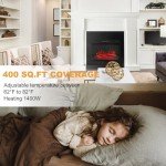 55-Inch Freestanding Electric Fireplace with Mantel