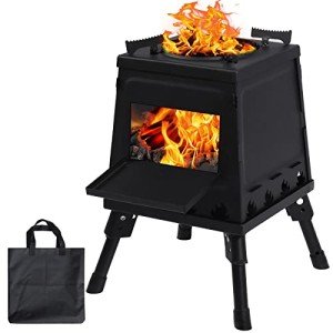 Portable Cast Iron Wood Burning Camp Stove