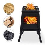 Portable Cast Iron Wood Burning Camp Stove