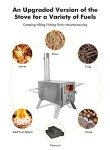 Portable Stainless Steel Camping Stove for Tents