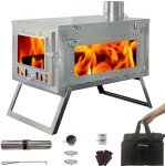 DANCHEL Portable Outdoor Wood Stove with Glass