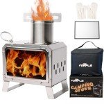 Portable Wood Burning Camping Stove with Accessories