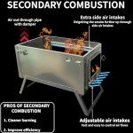 DANCHEL Portable Outdoor Wood Stove with Glass