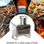 Portable Wood Burning Camping Stove with Accessories