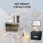 Portable Wood Burning Camping Stove with Accessories