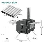 Portable Wood Burning Stove for Camping and Hiking